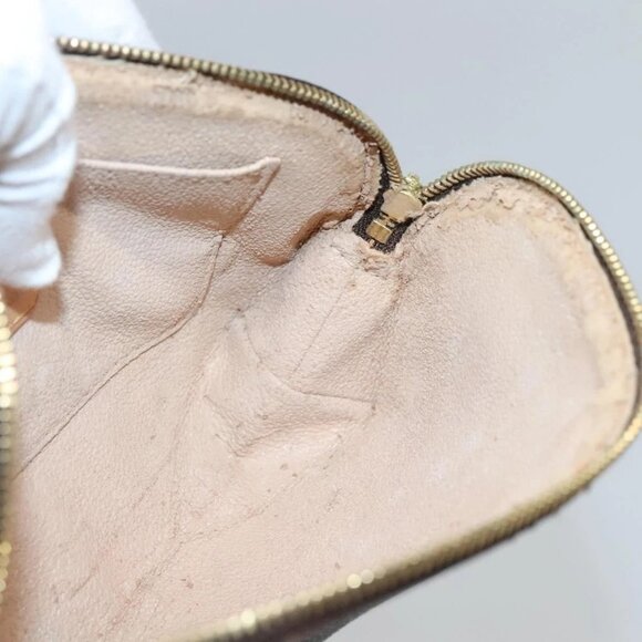 LOUIS VUITTON Monogram Pochette Cosmetic PM Cosmetic Pouch M47515 LV Auth 131212 - Picture 12 of 16